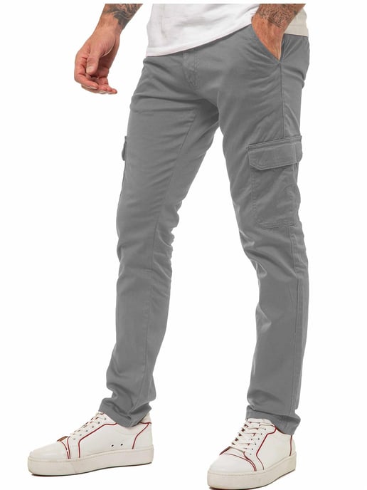 Enzo Mens Cargo Combat Chinos - Image 1