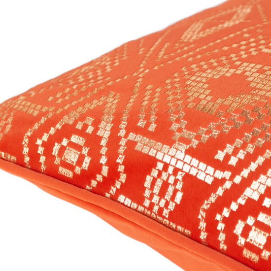 Paoletti Tayanna Geometric Foil Piped Polyester Filled Cushion