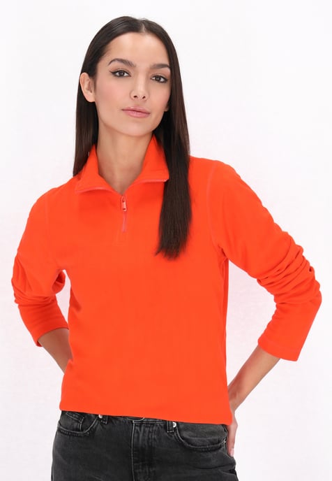 Mymo Fleece trui Dames oranje - Image 3