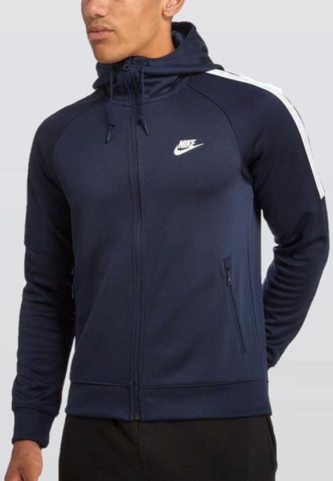 Nike Mens Tribute Hooded Tracksuit in Navy - Image 2