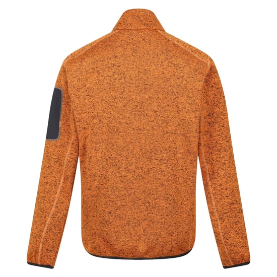 Regatta Mens Newhill Marl Full Zip Fleece Jacket (Orange Pepper)
