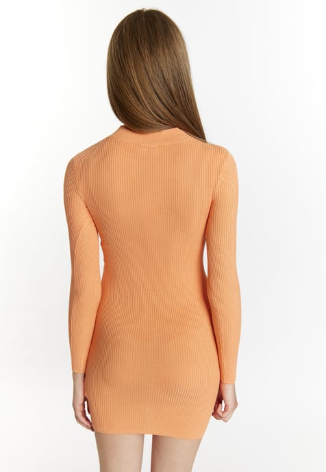 Mymo Mini-gebreide jurk Dames oranje - Image 4