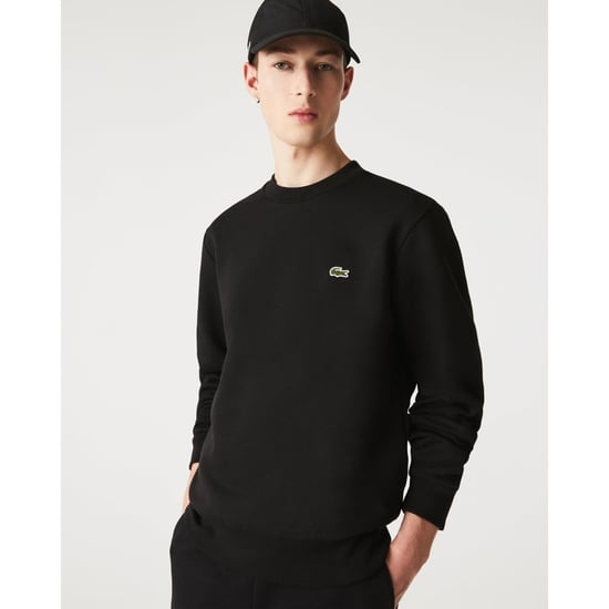 Lacoste Brand Logo Solid Black Sweater