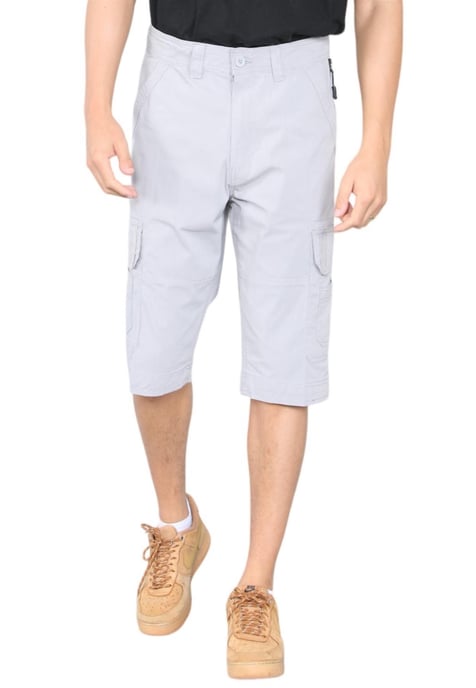 Mens Cargo Multi-Pocket Quick Dry Shorts in Grey - Image 1