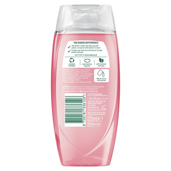 Radox Shower Gel Feel Uplifted With Grapefruit & Ginger Scent 225 ml, 6 Pack