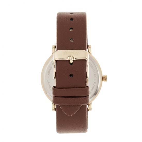Simplify The 6200 Leather-Strap Watch
