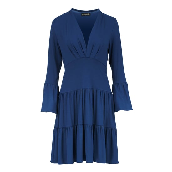 Blauwe jersey gestreepte jurk - Image 1