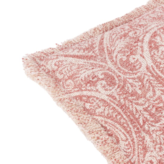 Paoletti Durelle Damask Fringed Cushion Cover