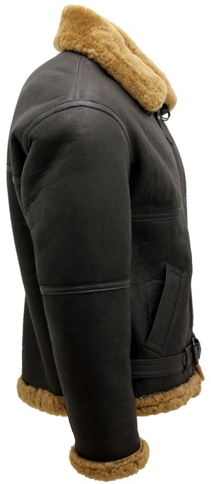 RAF Sheepskin Leather Aviator Jacket - Skyfair - Image 3