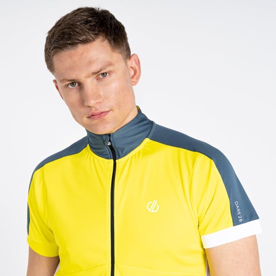 Dare 2B Mens Protraction II Recycled Lightweight Jersey (Neon Spring/Orion Grey)