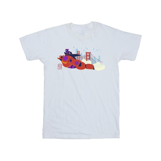 Disney Boys Big Hero 6 Baymax Hiro Bridge T-Shirt (White)