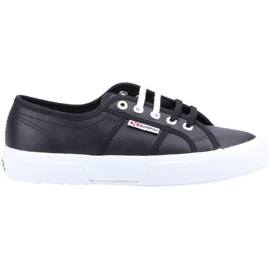 Superga 2750 Leer Heren Zwart/Wit Trainers - Image 4