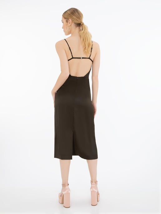 Canele Midi Dress in Black