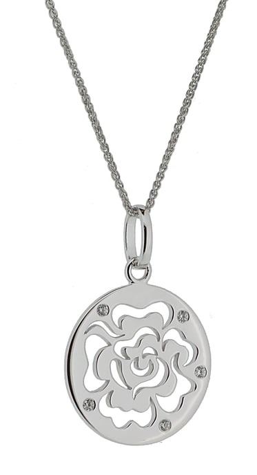 Orphelia 'Fiore' Women's 925 Sterling Silver Chain with Pendant - Silver ZH-7079 - Image 2