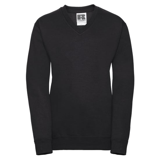 Russell Collection Childrens/Kids V Neck Sweatshirt (Black) - Image 1