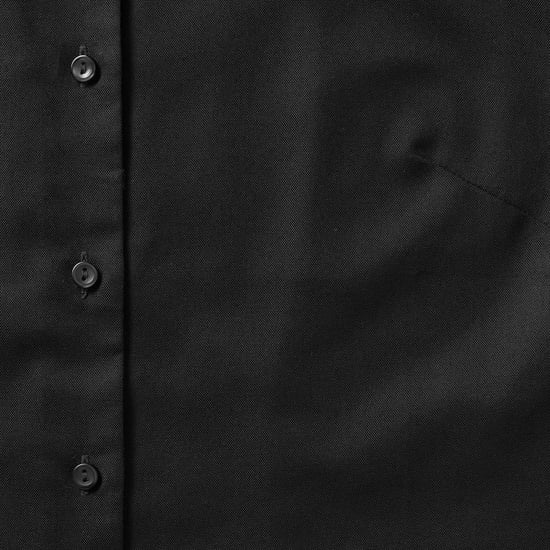 Russell Collectie Dames/Dames Korte Mouw Easy Care Oxford Shirt (Zwart) - Image 3