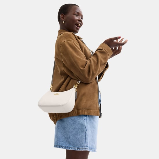 Teri Shoulder Bag in Refined Pebbled Leather with Chain Strap