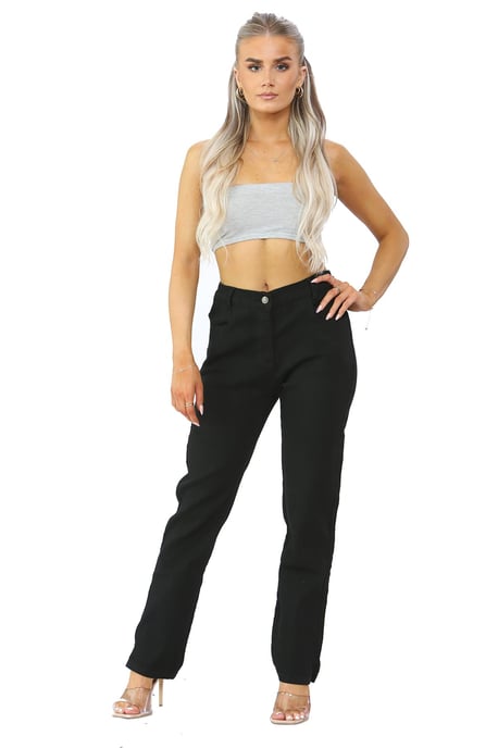 MYT Damesjeans met elastische taille aan de zijkant in zwart - Image 5