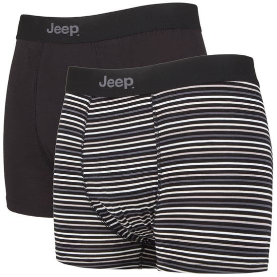 JEEP - 2 Pairs Mens Soft Natural Bamboo Fibres Comfy Fitted Trunks - Image 1