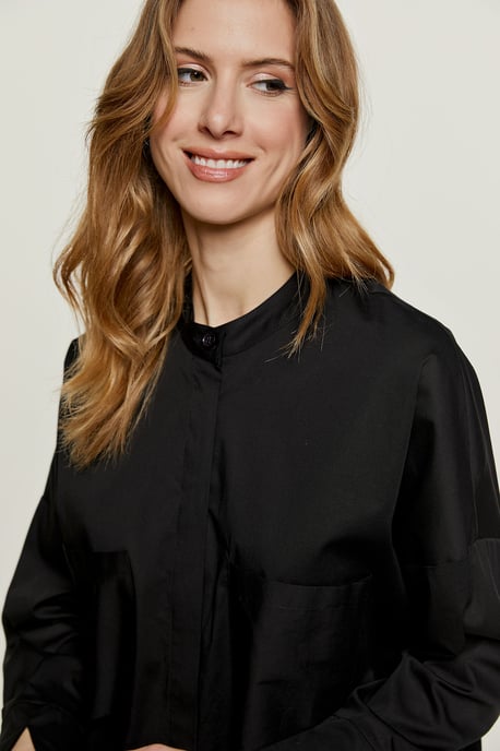 Black Pocket Detail Shirt