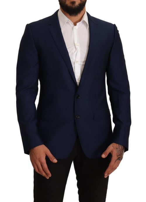 Dolce & Gabbana Heren Navy Blauw Slim Fit Jasje MARTINI Blazer - Image 3