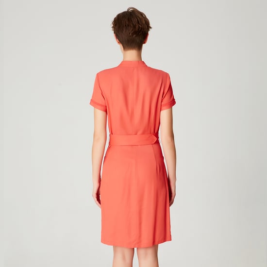 Gestructureerde korte shirt-jurk - Image 6