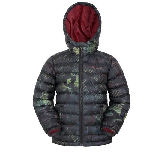 Mountain Warehouse Kinder/Kids Seizoenen gewatteerde jas met patroon (Jet Zwart) - Image 1