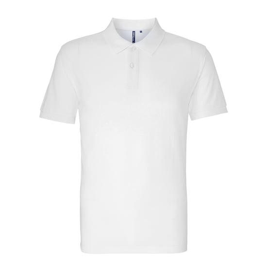 Asquith & Fox Mens Plain Short Sleeve Polo Shirt (White) - Image 1