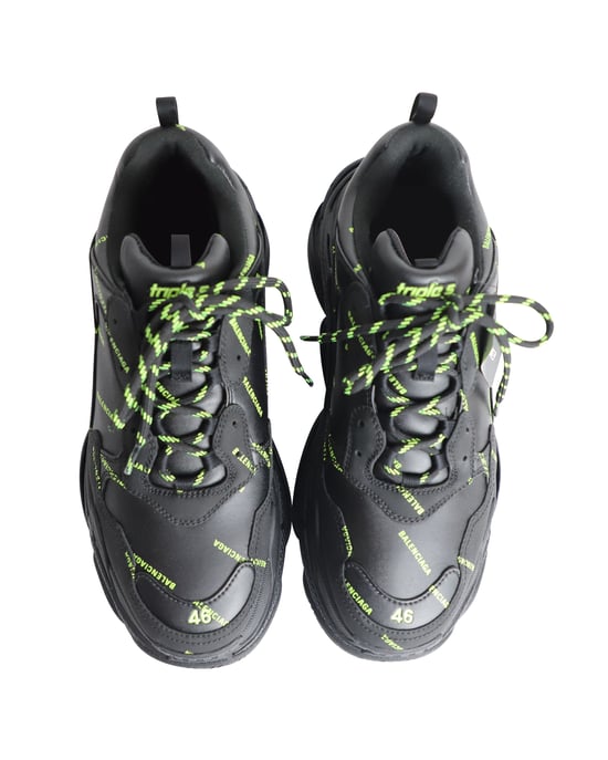 Balenciaga Triple S Allover Logo in Black Synthetic - Image 6