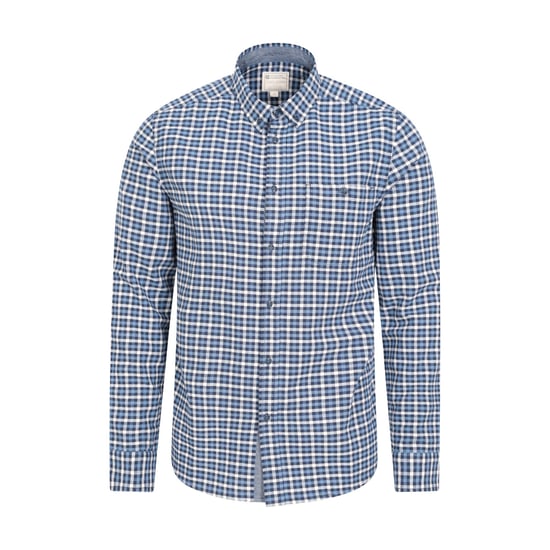 Mountain Warehouse Mens Driftwood Checked Organic Shirt (Navy)