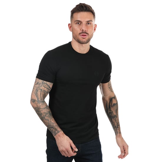 Armani Exchange zwart T-shirt van stretchkatoen voor heren - Image 1
