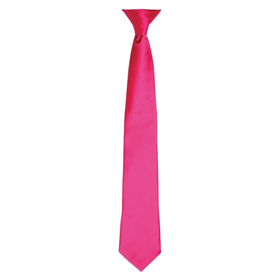 Premier Unisex Adult Satin Tie (Hot Pink) - Image 1