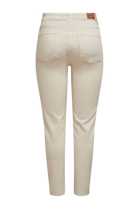ONLY cropped high waist straight fit jeans ONLEMILY ecru - Image 2