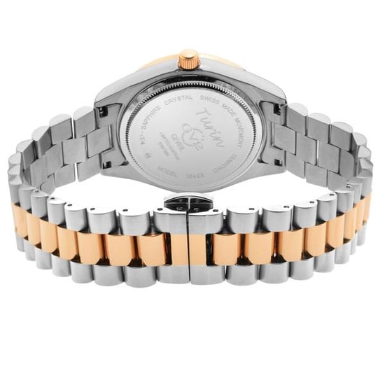 GV2 Women's Turin Swiss Diamond IPRG Stainless Steel Mother of Pearl Dial Watch