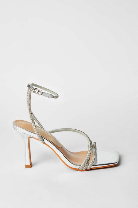 Valencia Diamante Asymmetric High Stiletto Sandals - Image 2