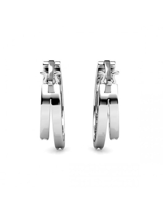 Duo Circlet-örhängen - silver och kristall - Image 5