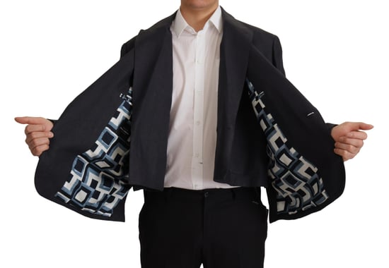 Dolce & Gabbana Blå Linne Formell Herr Blazer Herrjacka - Image 2