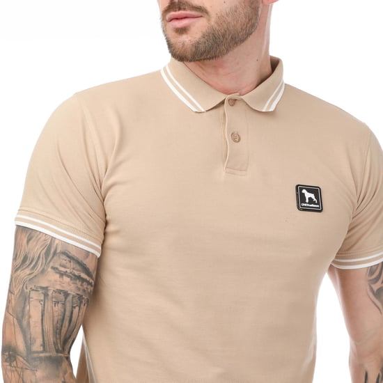 Men's One True Saxon Dixon Polo Shirt in Sand - Image 3