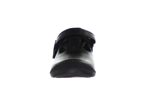 Kickers Bridie Flutter T-Bar Kids Black Shoes
