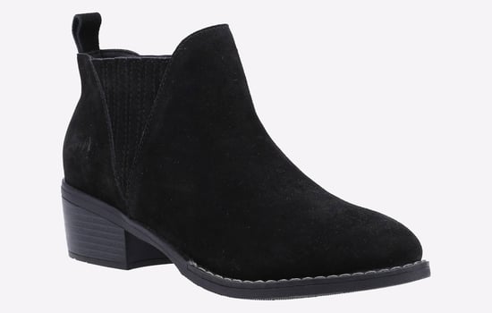 Hush Puppies Isobel Leren Dames Zwarte Laarzen - Image 2