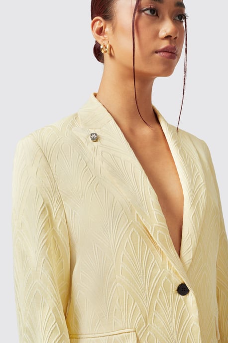 Fiore Slim Fit Yellow Jacket