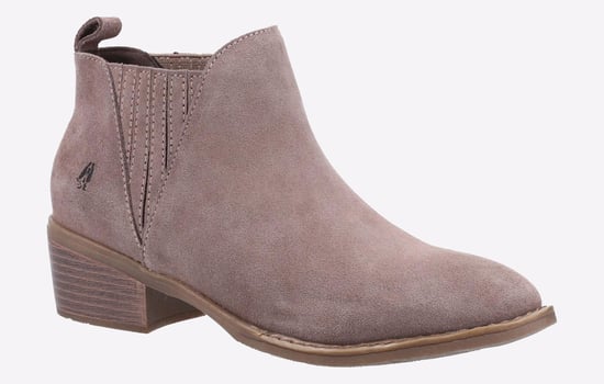 Hush Puppies Isobel Leren Damesschoenen In Taupekleurige Boots - Image 2