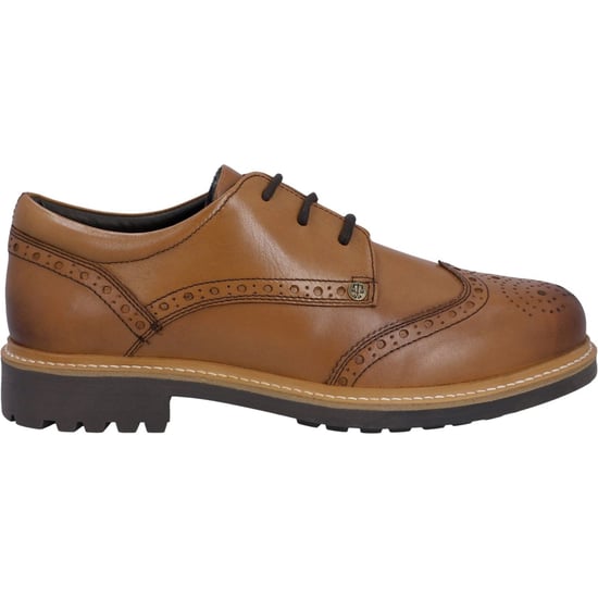 Hunter Cawdor Leer Heren Tan Brogues Schoenen - Image 6