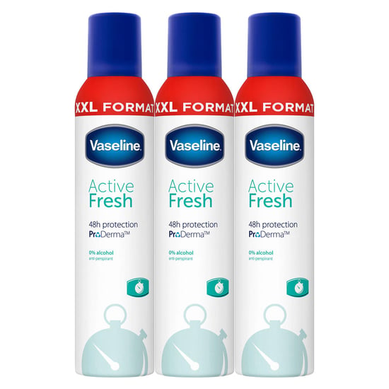 Vaseline ProDerma Anti Perspirant Deodorant For Women, Active Fresh, 3 Pk, 250ml
