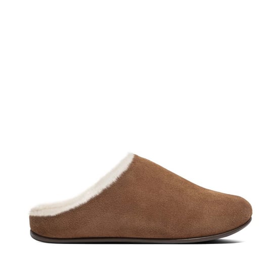 Women's Fit Flop Chrissie Shearling Slippers in Tan - Image 1
