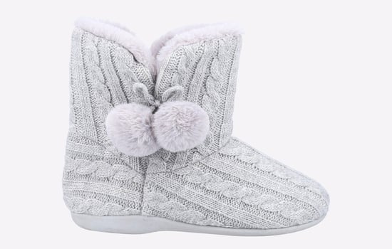 Fleet & Foster Apple Knitted Bootie Slipper Womens