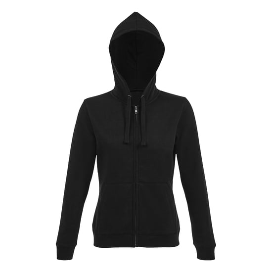 SOLS Dames/Dames Spike Full Zip Hoodie (Zwart) - Image 1