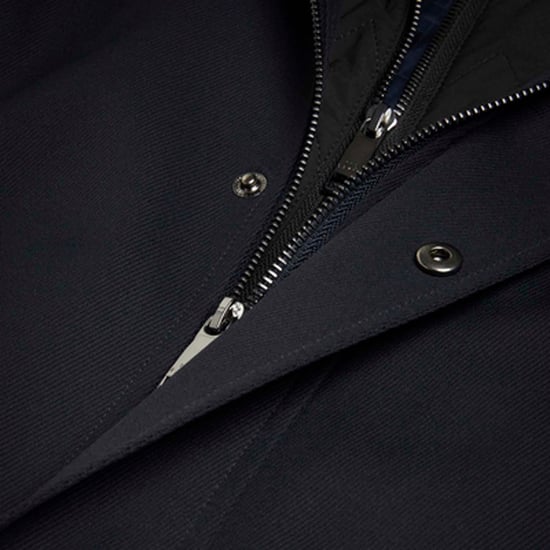 Men's Ted Baker Erolson Funnel Neck Coat in Navy - Image 6