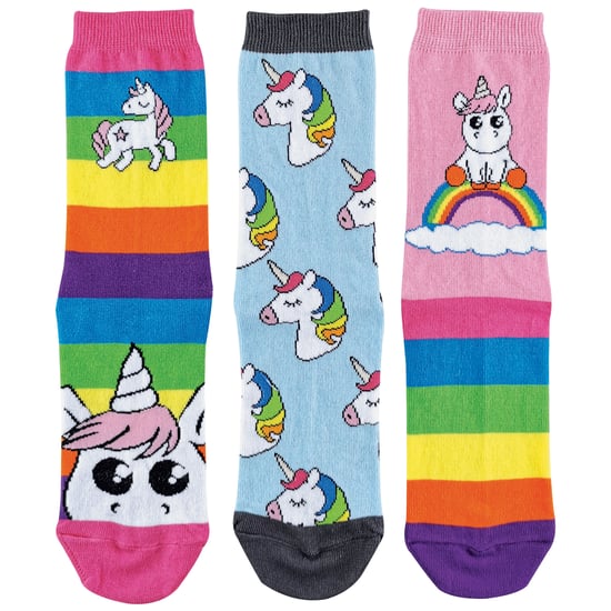 Ladies Striped Rainbow Unicorn Socks | 3 Pairs | Sock Snob - Image 2
