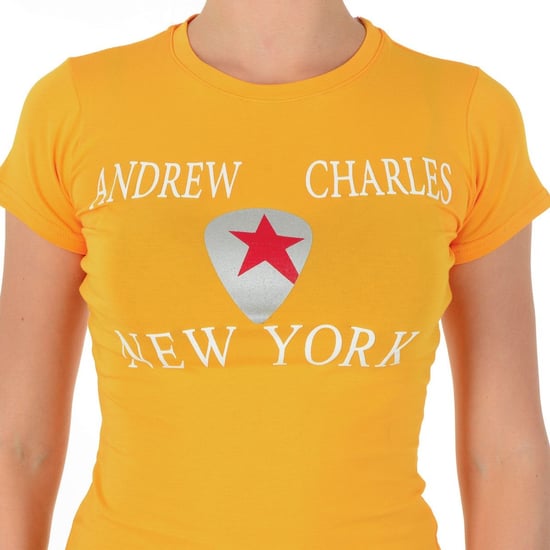 Andrew Charles By Andy Hilfiger Womens T-Shirt TS501 03 1002 Tarana Yellow
